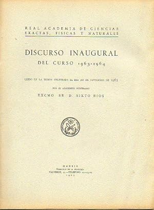 Imagen del vendedor de RENTABILIDAD DE LA INVESTIGACIN CIENTFICA. Discurso inaugural del Curso 1963-1964. a la venta por angeles sancha libros