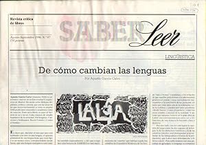 Imagen del vendedor de SABER LEER. Revista Crtica de Libros. N 97. Agustn Garca Calvo: "De cmo cambian las lenguas"; Antonio Quilis: "Las lenguas de Espaa en cifras"; Guillermo Carnero: "Burcratas y prutrefactos"; R. Gubern: "Sobre el melodrama cinematogrfico". a la venta por angeles sancha libros