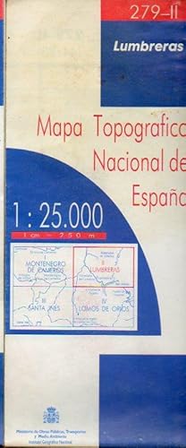 Imagen del vendedor de MAPA TOPOGRFICO NACIONAL DE ESPAA. Escala 1:25.000. 279-II. LUMBRERAS. a la venta por angeles sancha libros