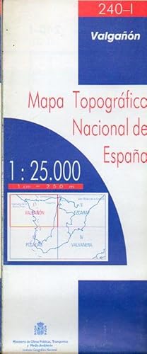 Imagen del vendedor de MAPA TOPOGRFICO NACIONAL DE ESPAA. Escala 1:25.000. 240-I. VALGAN. a la venta por angeles sancha libros