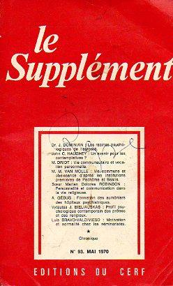 Seller image for LE SUPPLMENT. N 93. for sale by angeles sancha libros