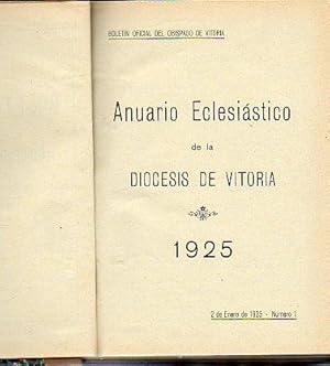 Bild des Verkufers fr BOLETN OFICIAL DEL OBISPADO DE VITORIA. Tomo LXI. Ao 1925. zum Verkauf von angeles sancha libros