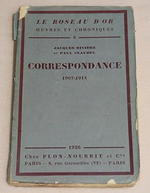 Imagen del vendedor de CORRESPONDANCE 1907-1914 a la venta por LE BOUQUINISTE