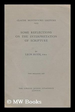Seller image for Some reflections on the interpretation of scripture for sale by MW Books Ltd.