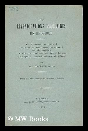 Imagen del vendedor de Revendications populaires en Belgique a la venta por MW Books