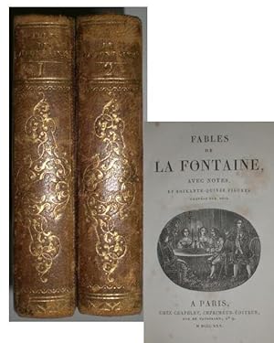 Fables de La Fontaine, avec Notes, et soixante-quinez Figures gravées sur bois. 2 Bände.