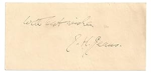 E.H. Jeans: Autograph / Signature.