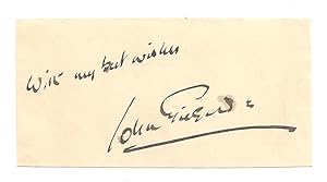John Gielgud: Autograph / Signature.