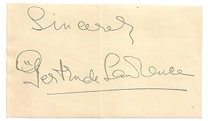 Gertrude Lawrence: Autograph / signature.