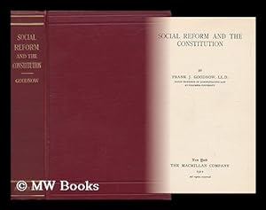 Image du vendeur pour Social Reform and the Constitution mis en vente par MW Books Ltd.
