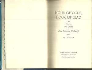 Seller image for HOUR OF GOLD, HOUR OF LEAD. DIARIES AND LETTERS 1929-1932. for sale by Librera Javier Fernndez
