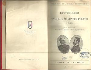 Imagen del vendedor de EPISTOLARIO DE VALERA Y MENENDEZ PELAYO. 1877 - 1905. a la venta por Librera Javier Fernndez