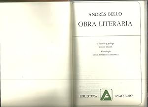 Seller image for OBRA LITERARIA. for sale by Librera Javier Fernndez