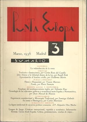 Image du vendeur pour PUNTA EUROPA. AO 1. N.3. mis en vente par Librera Javier Fernndez