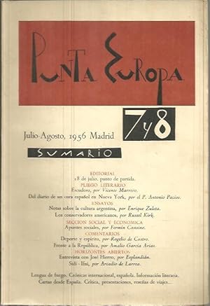 Image du vendeur pour PUNTA EUROPA. AO 1. N.7 Y 8. mis en vente par Librera Javier Fernndez