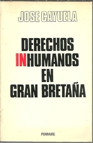 Bild des Verkufers fr DERECHOS INHUMANOS EN GRAN BRETAA. zum Verkauf von Librera Javier Fernndez