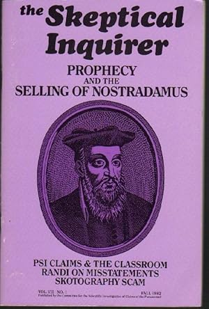 The Skeptical Inquirer: Vol. VII, No. 1, Fall 1982: Prophecy and the Selling of Nostradamus