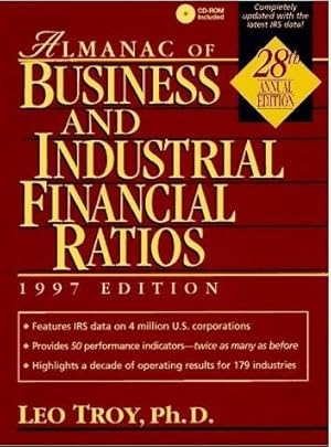 Image du vendeur pour Almanac of Business and Industrial Financial Ratios mis en vente par North American Rarities