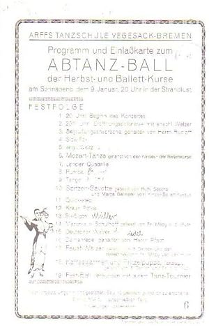 Abtanz-Ball der Herbst- und Ballett-Kurse. Programm nebst 2 Festzeitungen.