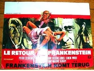 Affiche Lithographie couleurs Le Retour de Frankenstein