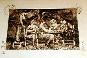 Bild des Verkufers fr Trs belle eau-forte des annes 30 en spia avec remarque "Bar des dames " de Gustave ASSIRE. zum Verkauf von JOIE DE LIRE