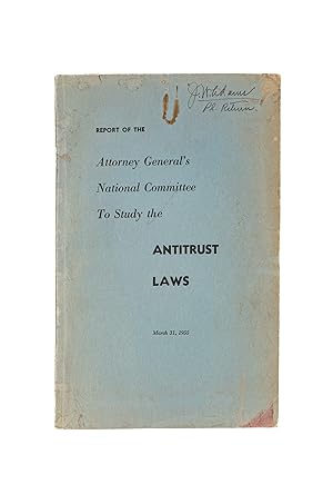Imagen del vendedor de The Attorney General's National Committee to Study the Antitrust Law a la venta por The Lawbook Exchange, Ltd., ABAA  ILAB