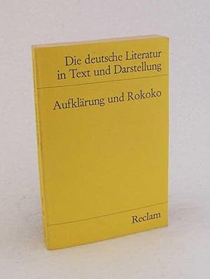 Seller image for Die deutsche Literatur : ein Abri in Text und Darstellung : Bd. 5., Aufklrung und Rokoko / hrsg. von Otto F. Best und Hans-Jrgen Schmitt for sale by Versandantiquariat Buchegger