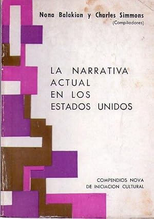 Seller image for LA NARRATIVA ACTUAL EN LOS ESTADOS UNIDOS for sale by Buenos Aires Libros