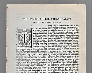 Image du vendeur pour The Women Of The French Salons, Complete in Six Parts, Pre-Publication Serial Appearance mis en vente par Legacy Books II