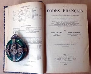 Seller image for Les Codes Franais collationns sur les textes officiels. 44me dition. for sale by librairie sciardet