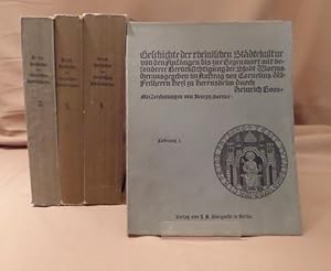 Bild des Verkufers fr Geschichte der rheinischen Stdtekultur von ihren Anfngen bis zur Gegenwart mit besonderer Bercksichtigung der Stadt Worms. Erster Teil (Lieferung 1 bis 8 in 8 Heften) (bis) Vierter Teil. Mit Zeichnungen von Joseph Sattler. Herausgegeben im Auftrag von Cornelius W. Freiherrn Heyl zu Herrnsheim. zum Verkauf von Dieter Eckert