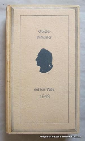 Image du vendeur pour Herausgegeben vom Frankfurter Goethe-Museum. Leipzig, Dieterich, (1942). Mit Tafelabbildungen. 11 Bl., 283 S. Or.-Pp. mis en vente par Jrgen Patzer