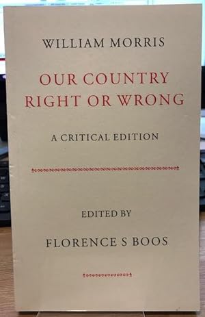 Seller image for Our Country Right or Wrong: A Critical Edition for sale by Foster Books - Stephen Foster - ABA, ILAB, & PBFA