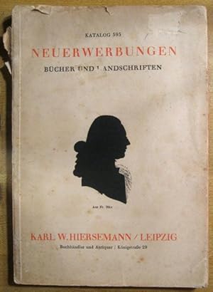 Neuerwerbungen: Bücher und Handschriften: Katalog 595