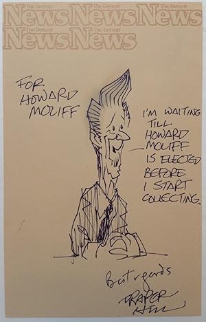 Original Signed Cartoon of Ronald Reagan