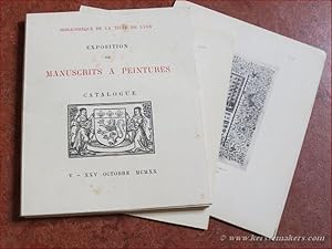 Imagen del vendedor de Exposition de manuscrits a peintures du VIe au XVIIe sicle. Catalogue descriptif. a la venta por Emile Kerssemakers ILAB