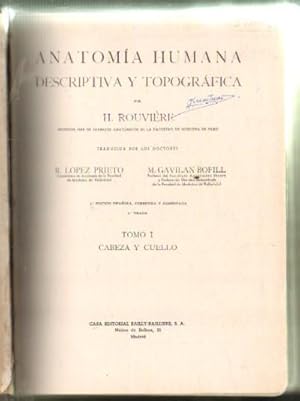 ANATOMIA HUMANA DESCRIPTIVA Y TOPOGRAFICA (3 TOMOS)