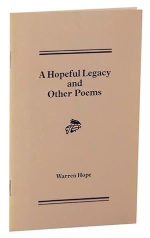 Bild des Verkufers fr A Hopeful Legacy and Other Poems zum Verkauf von Jeff Hirsch Books, ABAA