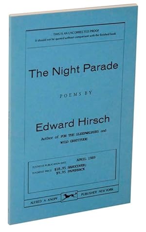 Bild des Verkufers fr The Night Parade (Uncorrected Proof) zum Verkauf von Jeff Hirsch Books, ABAA