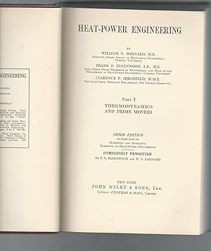Image du vendeur pour Heat-Power Engineering Part 1: Thermodynamics and Prime Movers mis en vente par Dorley House Books, Inc.