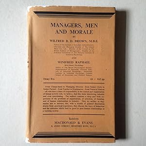 Image du vendeur pour Managers, Men And Morale mis en vente par Bookenastics