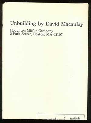 Imagen del vendedor de Poster: Unbuilding a la venta por Between the Covers-Rare Books, Inc. ABAA