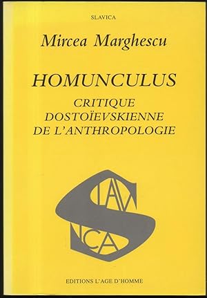 Seller image for HOMUNCULUS. Critique dostoievskienne de l'anthropologie. for sale by Librairie Le Livre Penseur