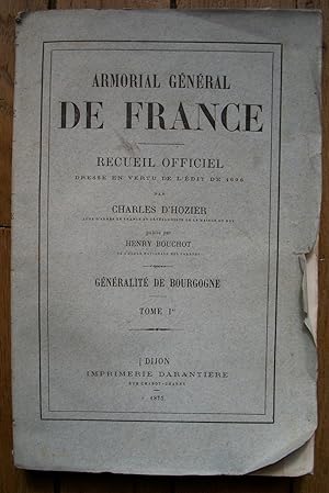 ARMORIAL Général de FRANCE - Généralité de BOURGOGNE