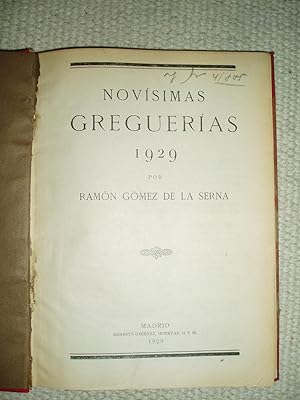 Novisimas greguerias, 1929