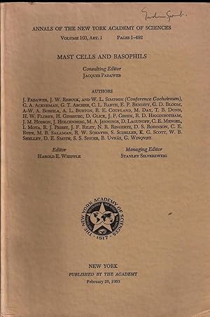 Mast Cells and Basophils [Annals of the New York Academy of Sciences V. 103, Art. 1]