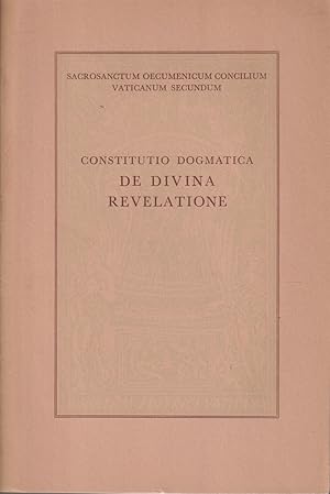 Seller image for Constitutio Dogmatica De Divina Revelatione for sale by Jonathan Grobe Books