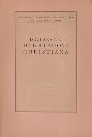 Image du vendeur pour Declaratio De Edcatione Christiana mis en vente par Jonathan Grobe Books