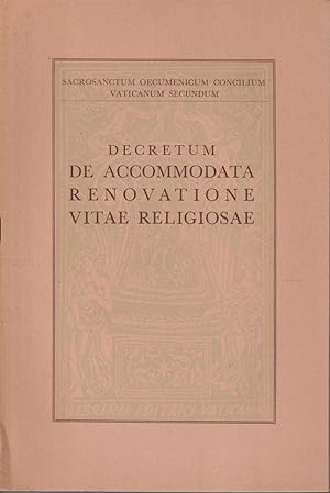Image du vendeur pour Decretum De Accommodata Renovatione Vitae Religiosae mis en vente par Jonathan Grobe Books
