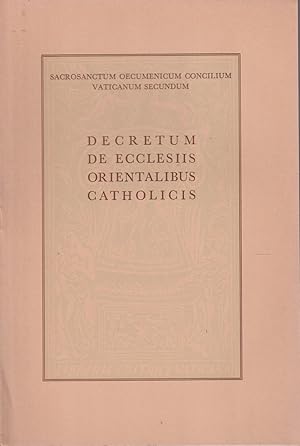 Image du vendeur pour Decretum De Ecclesiis Orientalibus Catholicis mis en vente par Jonathan Grobe Books